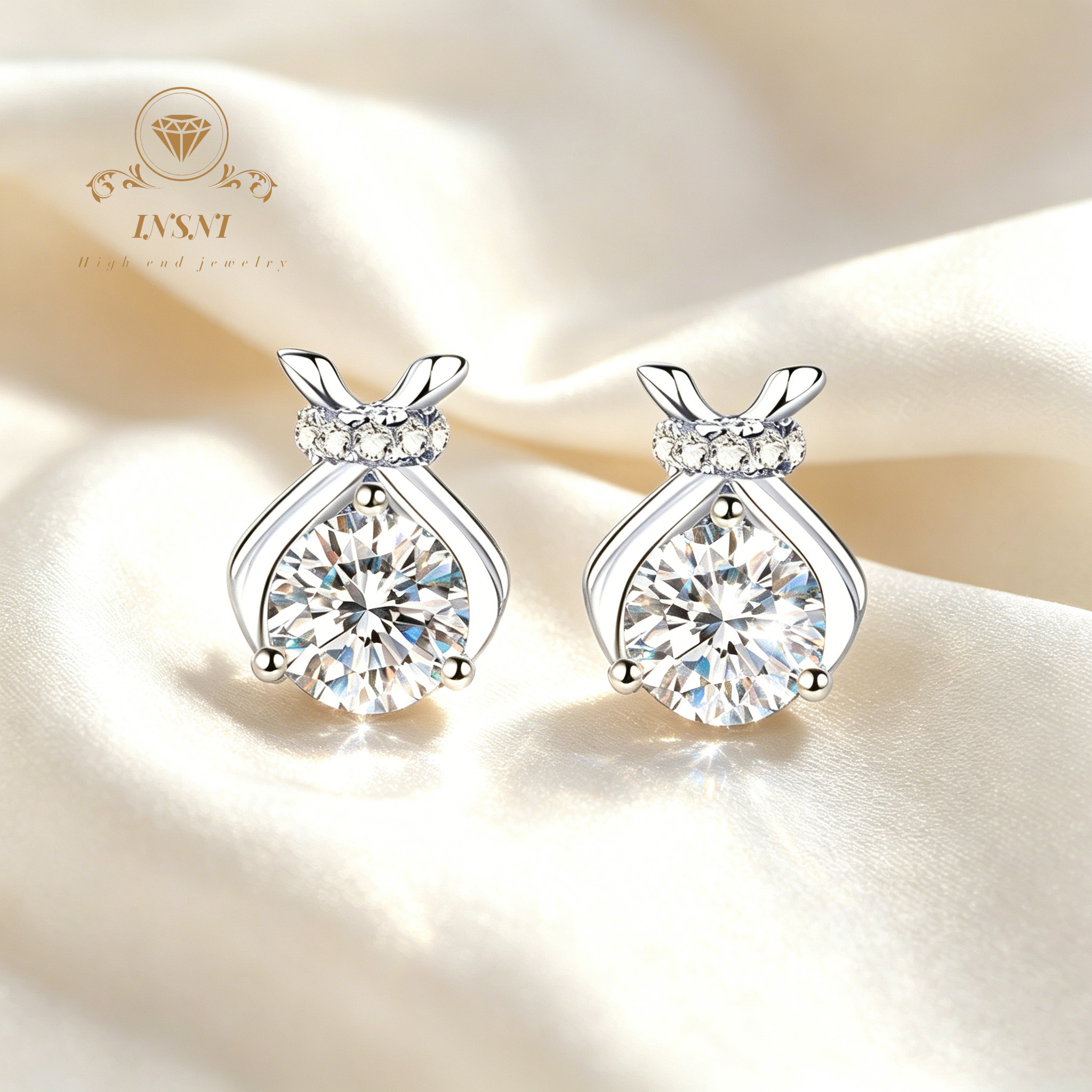 Luxury Bags That Are Affordable - S925 Silver Moissanite Bow Lucky Bag