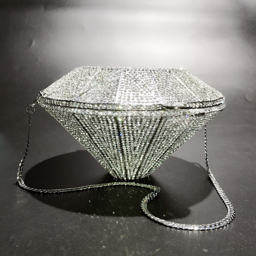 Luxury Bag Collection - Three-Dimensional Diamond Shape Evening Bag full