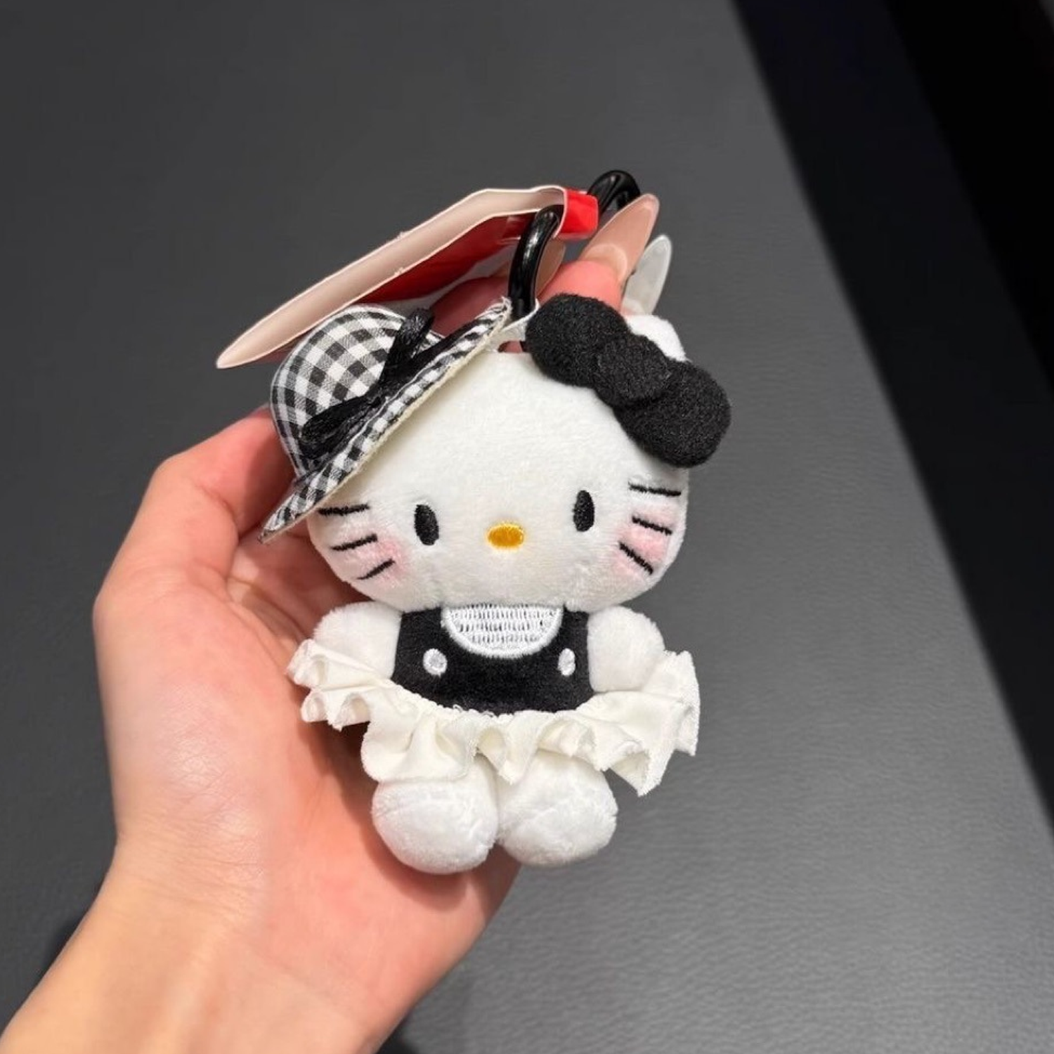 Luxurious Bag - Plaid Skirt Cherry Blossom Kitty Pendant