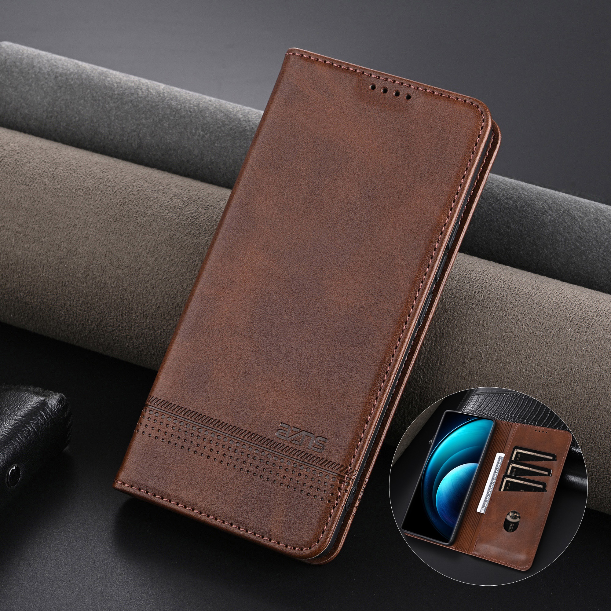 Luxurious Bag - Business Flip Leather Phone Case for