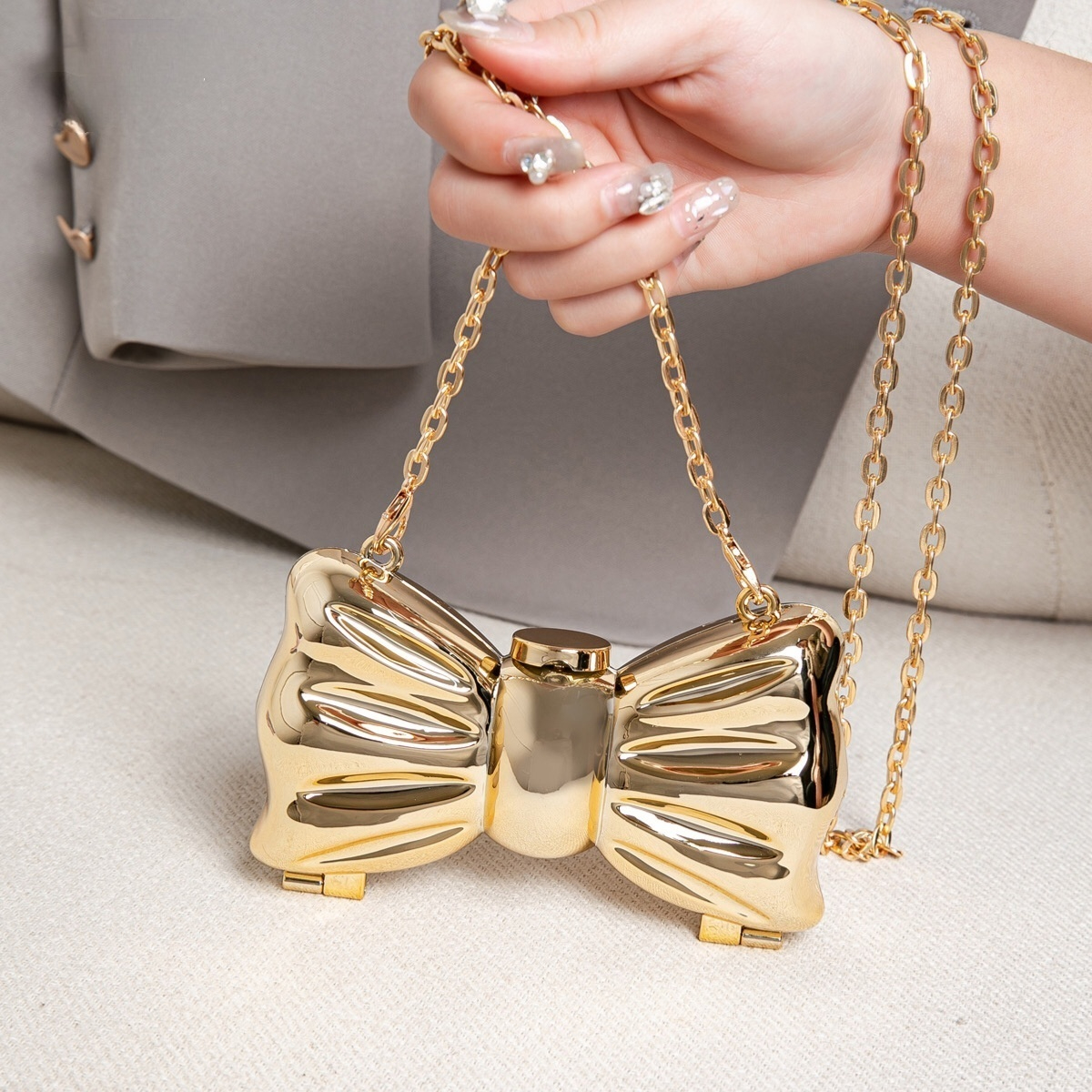 Luxury Bags In China - Luxury Fashion Metal Mini Handbag with