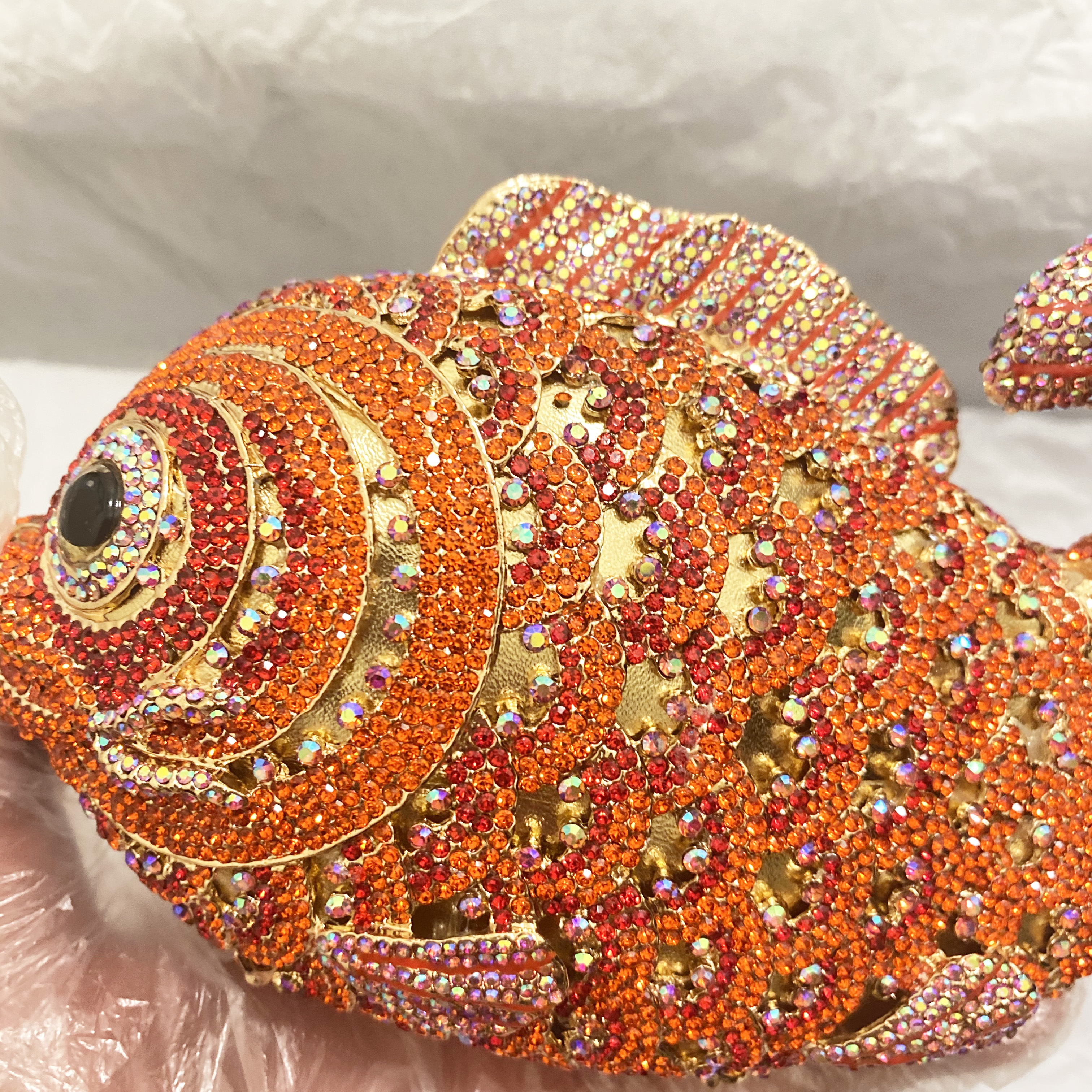 Red/Orange Fish Crystal Mini E - Luxury Bag Collection ulasan dan harga