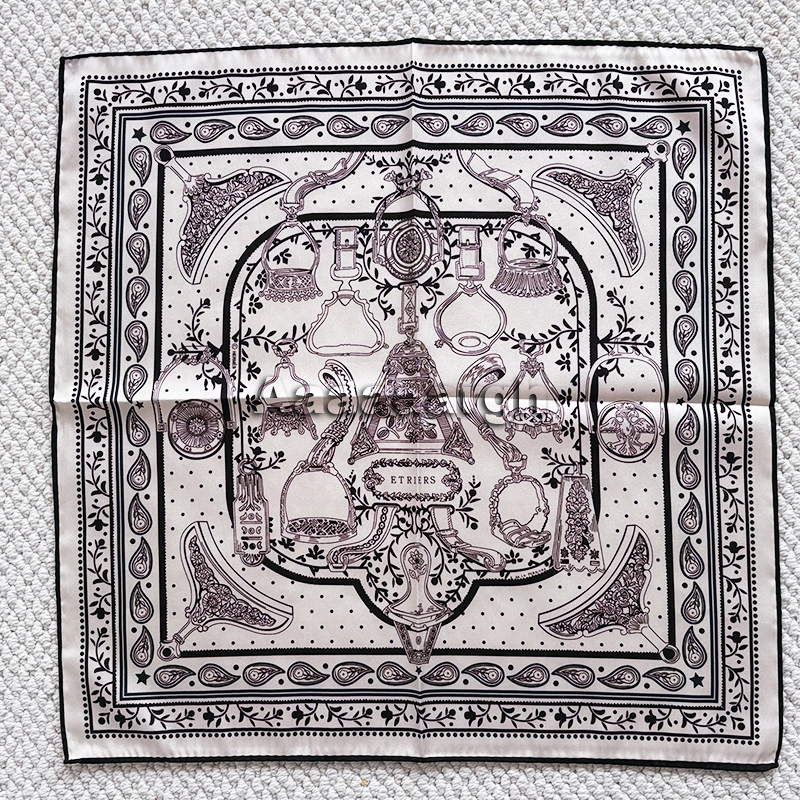 Double Faced Print Scarf Silk  - Luxury Bags Hong Kong ulasan dan harga