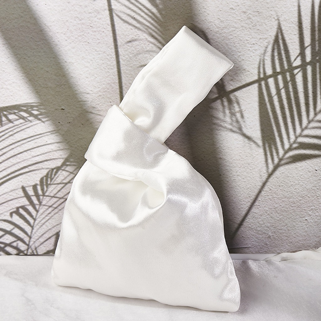 Women Silk Satin Knot Wrist Ba - Luxury Bags Consignment ulasan dan harga
