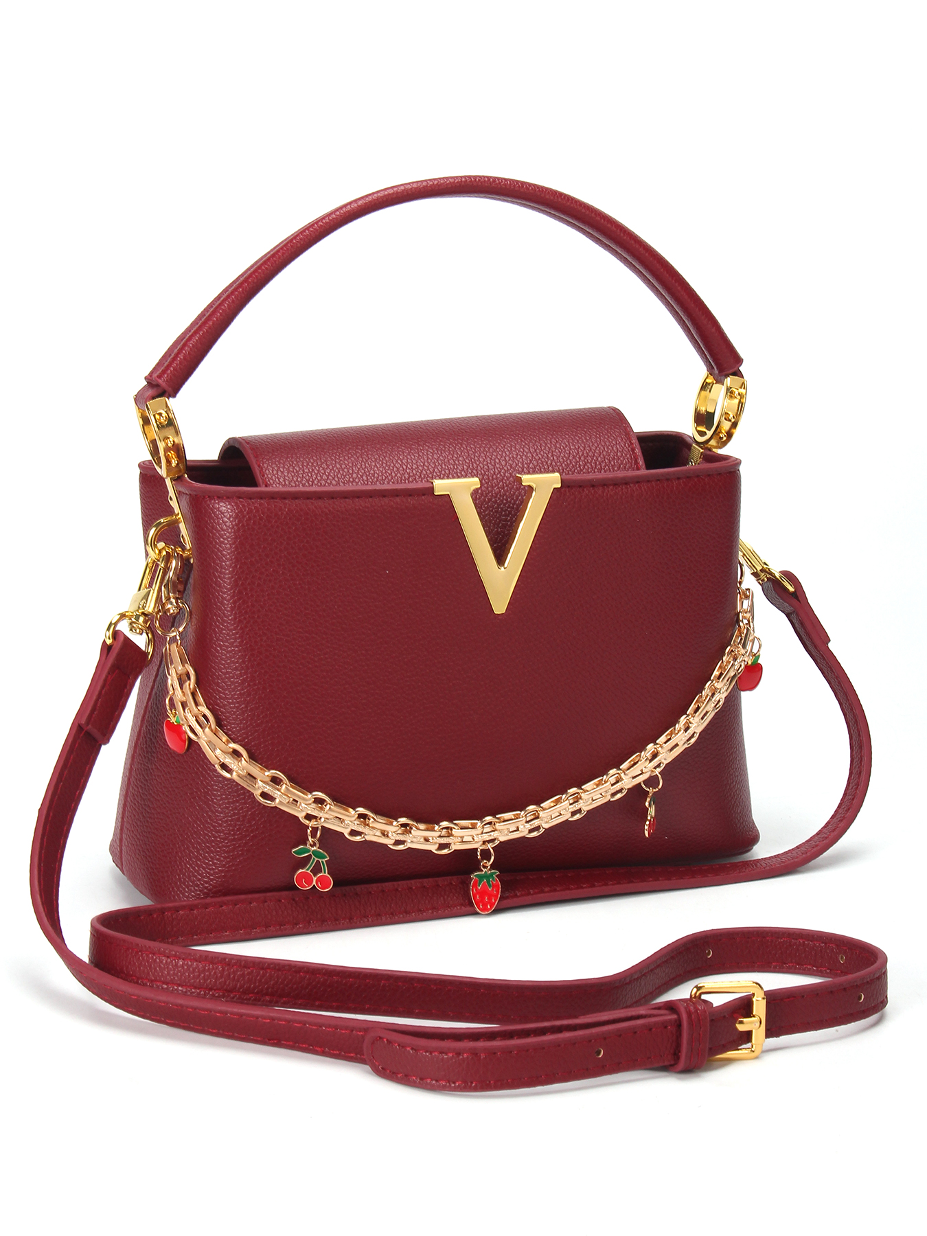 Gold V-Shaped Embellished Wome - Luxury Bags That Are Affordable ulasan dan harga