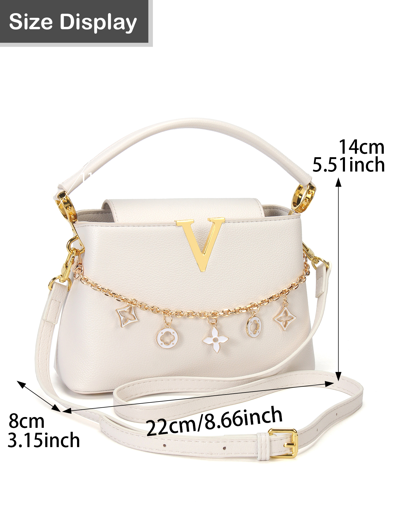 Gold V-Shaped Embellished Wome - Luxury Bags That Are Affordable ulasan dan harga
