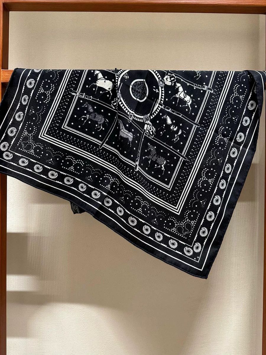 Black Soft Scarf Luxury Silk W - Luxury Bags Hong Kong ulasan dan harga