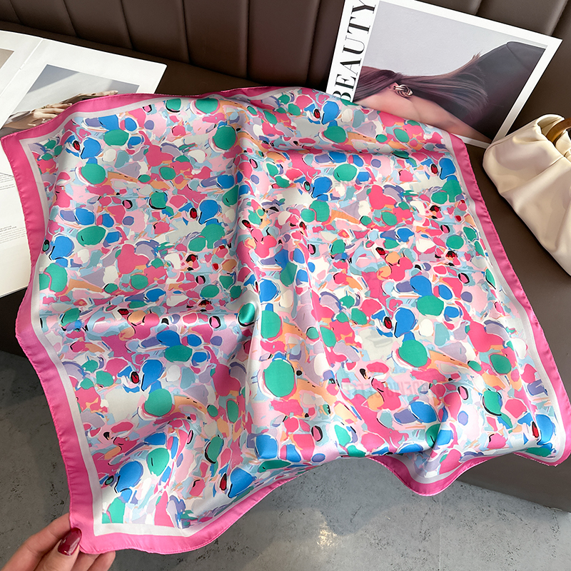 Luxury Floral Print Square Sil - Luxury Bags In China ulasan dan harga