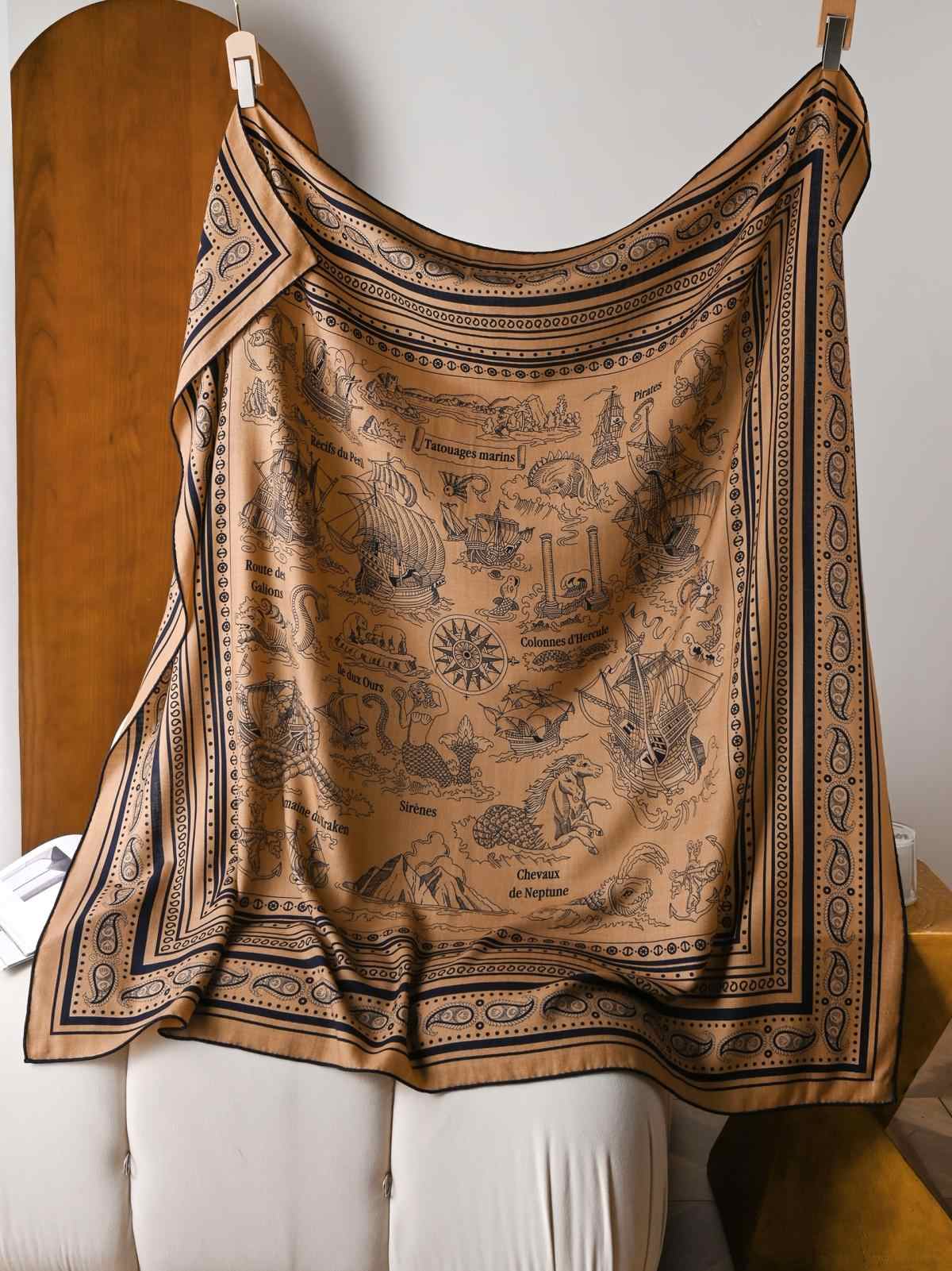 New Silk Wool Scarf Designer L - Luxury Bags Hong Kong ulasan dan harga