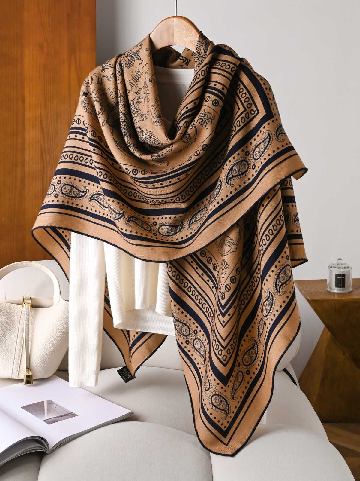 New Silk Wool Scarf Designer L - Luxury Bags Hong Kong ulasan dan harga