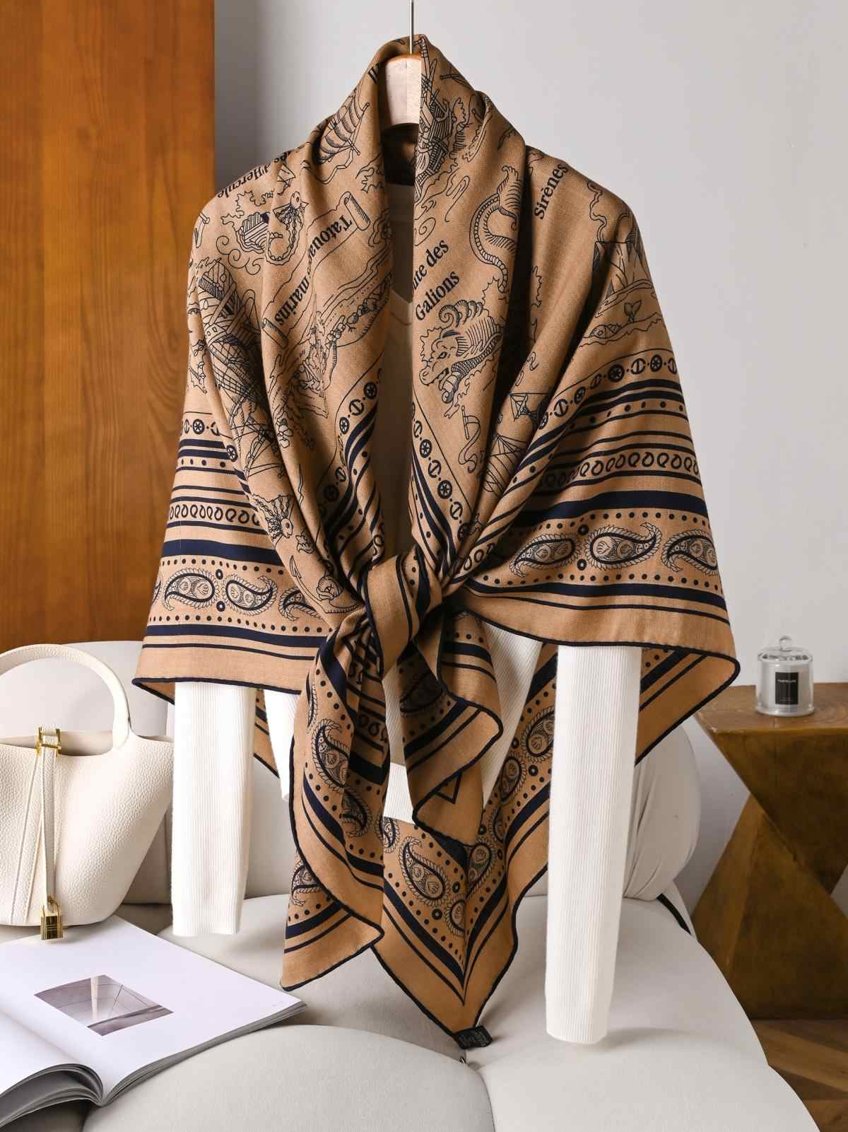 New Silk Wool Scarf Designer L - Luxury Bags Hong Kong ulasan dan harga