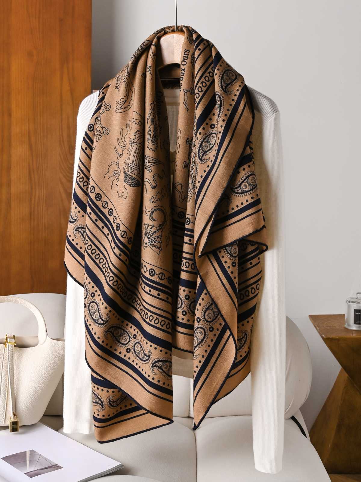 New Silk Wool Scarf Designer L - Luxury Bags Hong Kong ulasan dan harga