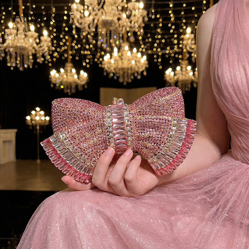 Alizekerr Bow Crystal Evening  - Luxury Bags Consignment ulasan dan harga