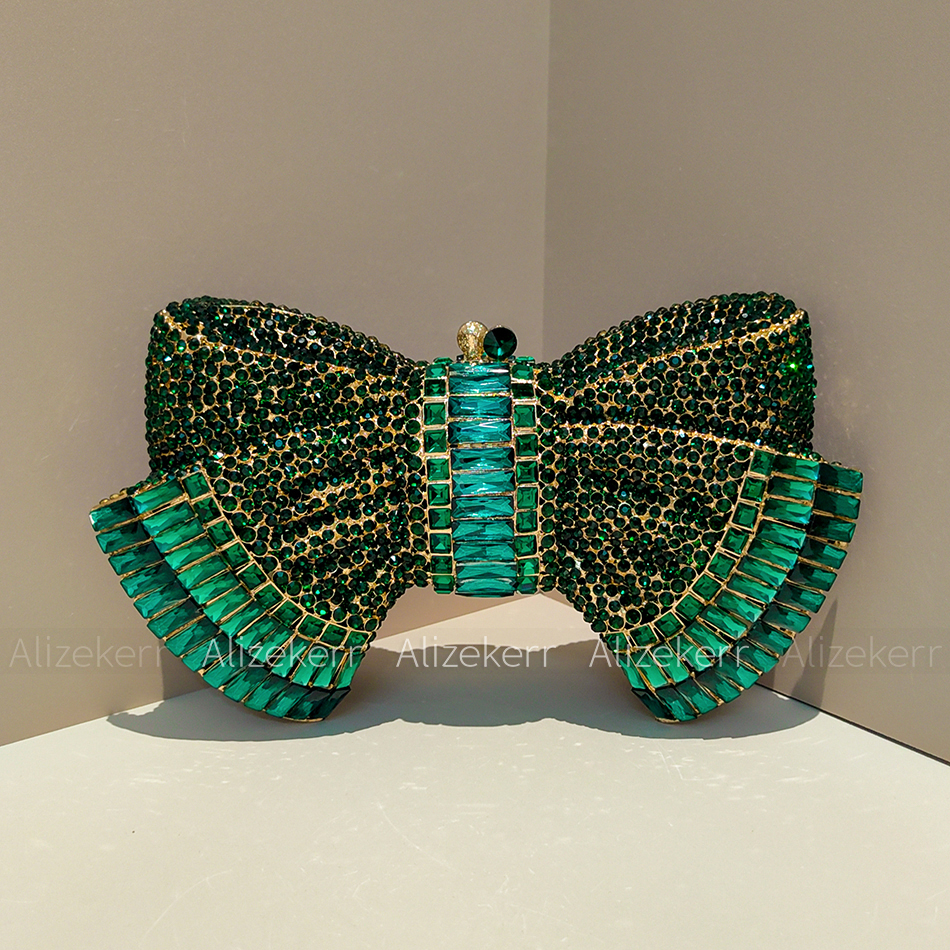 Alizekerr Bow Crystal Evening  - Luxury Bags Consignment ulasan dan harga