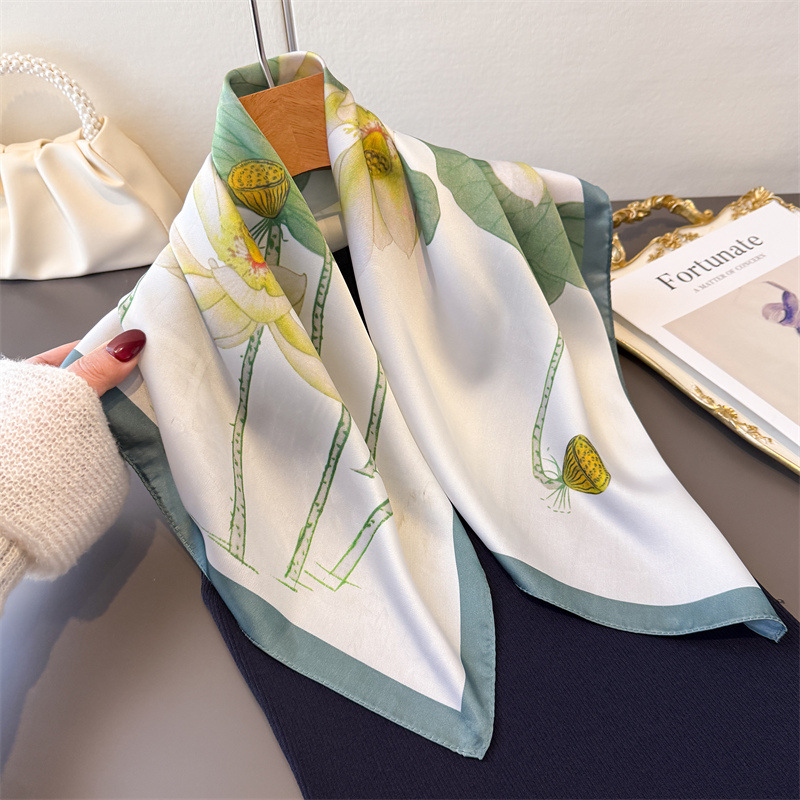 New Silk Square Scarf Women Lu - Luxury Bags For Summer ulasan dan harga