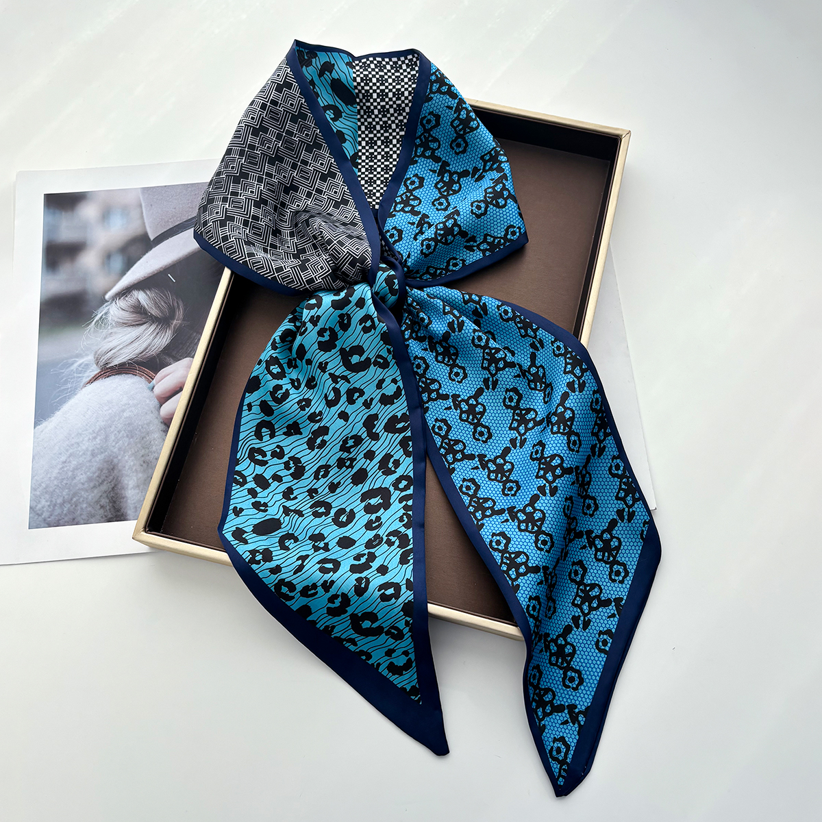 Leopard Printed Skinny Scarf F - Luxury Bags For Summer ulasan dan harga