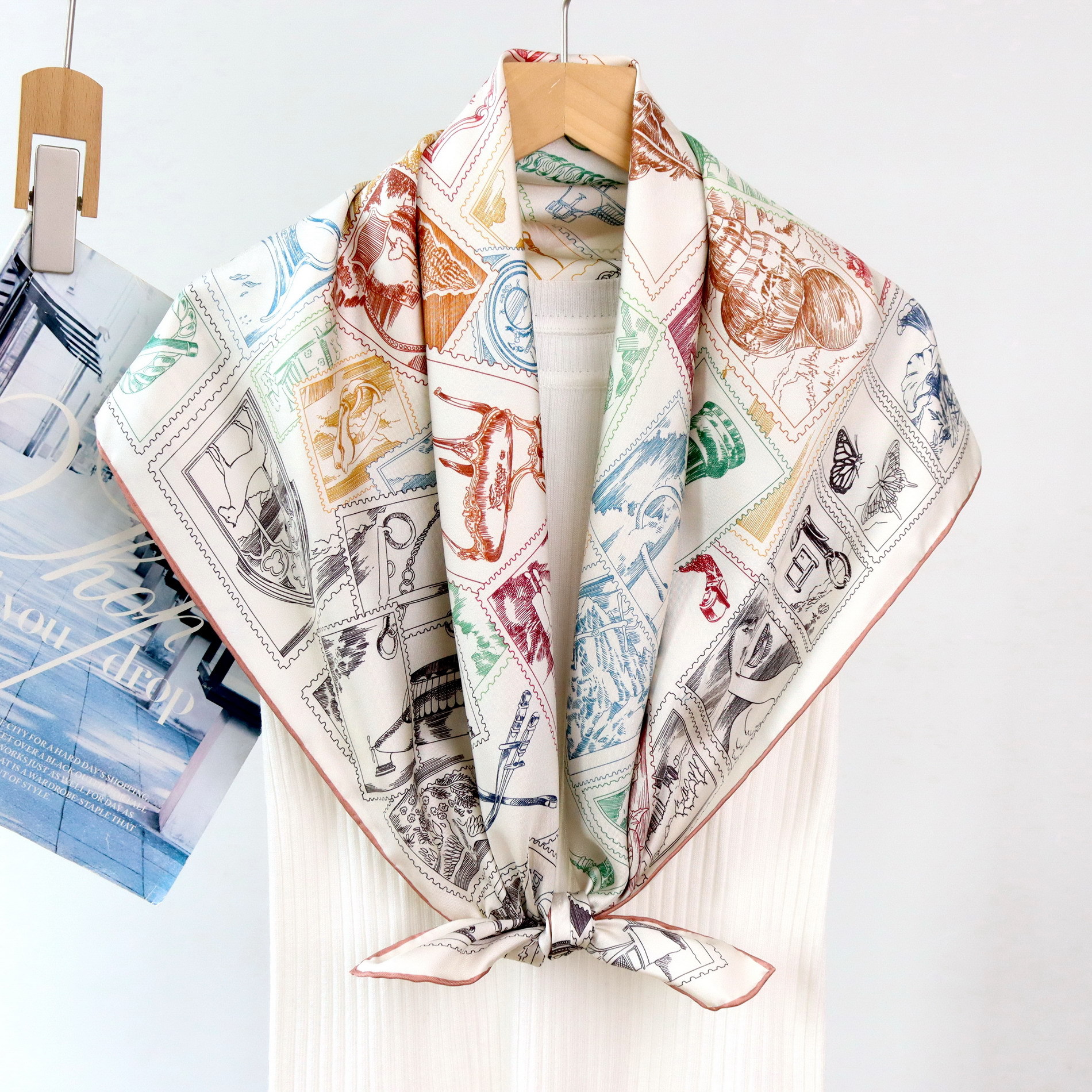 90CM Silk Scarf Luxury Twill B - Luxury Bags Hong Kong ulasan dan harga