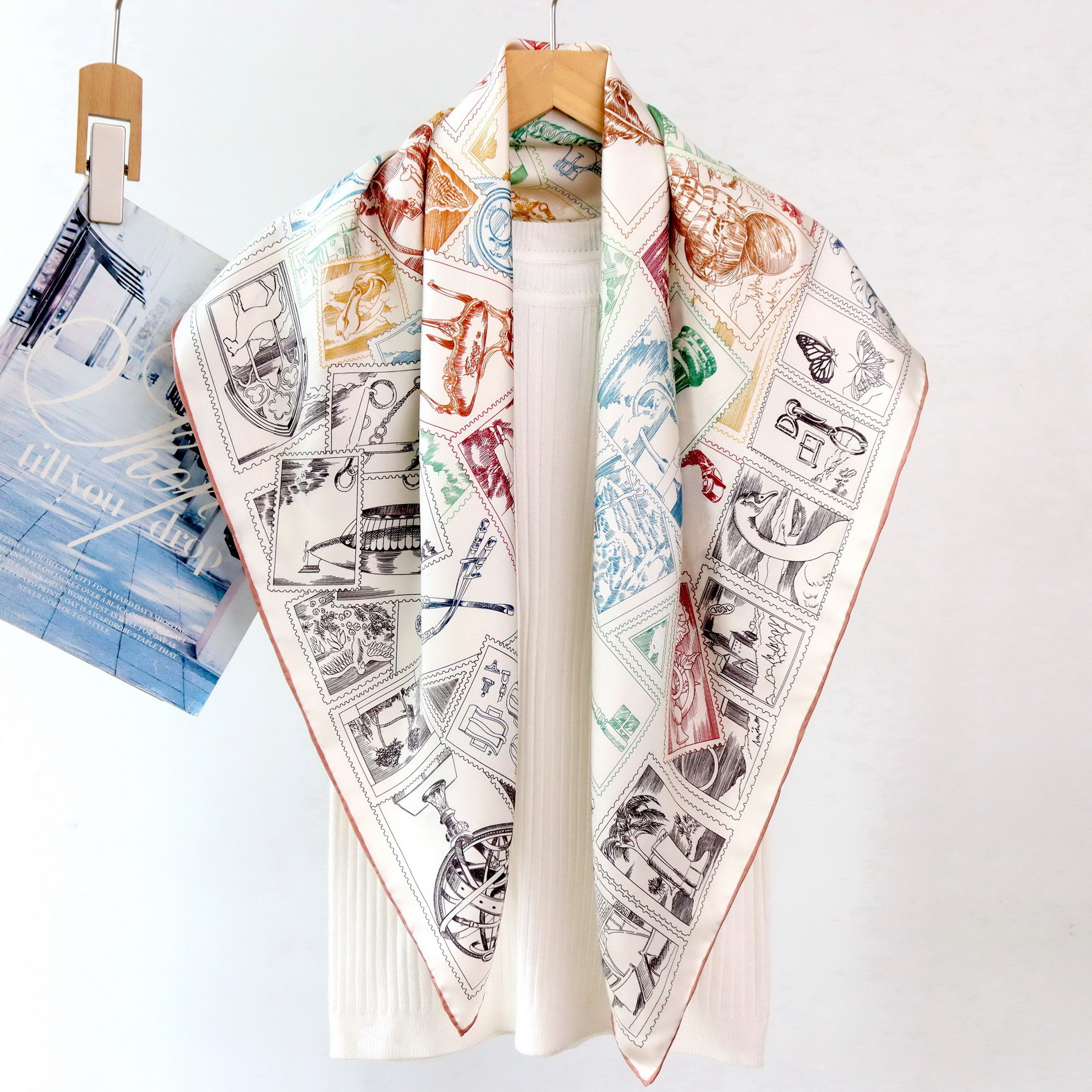 90CM Silk Scarf Luxury Twill B - Luxury Bags Hong Kong ulasan dan harga